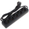 LISTWA ZASILAJĄCA PR-1.5M-5G/B (5 GNIAZD) 1.3&nbsp;m