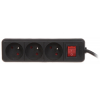 LISTWA ZASILAJĄCA PR-1.5M-3G-SW/B (3 GNIAZDA) 1.3 m