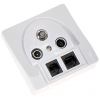 GNIAZDO KOŃCOWE GAR-SAT/2RJ R-TV SAT+RJ45+RJ11