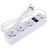 LISTWA ZASILAJĄCA PR-1.5M-3G-SW/USB/W (3 GNIAZDA + 2 USB) 1.3&nbsp;m
