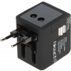 UNIWERSALNA PRZEJŚCIÓWKA SIECIOWA Z ZASILACZEM USB ASP-100/230V+USB
