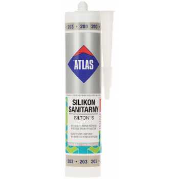 SILIKON SANITARNY SIL-S280-ST/ATLAS SILTON S KARTUSZ 280&nbsp;ml STALOWY