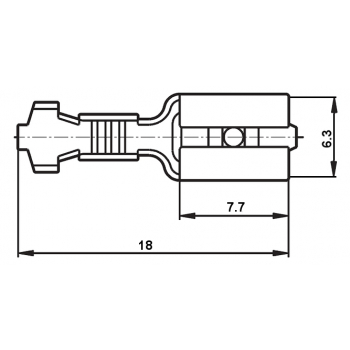KONEKTOR ŻEŃSKI KSG-6.3/2.5*P100