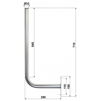 UCHWYT MUROWY UML-32L30X60