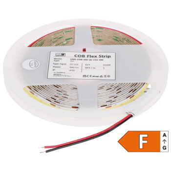 TAŚMA LED LED-COB-12V/8W-CW/5M - 6500&nbsp;K MW Lighting