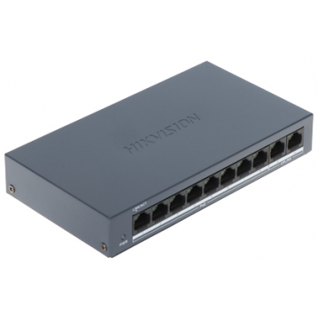 SWITCH POE DS-XS0110-P 8-PORTOWY Hikvision