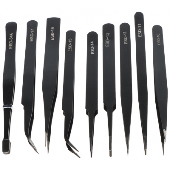ZESTAW PĘSET PRECYZYJNYCH TWEEZERS-SET/1 9&nbsp;SZT.