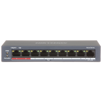 SWITCH POE DS-3E0109P-E/M(B) 8-PORTOWY Hikvision