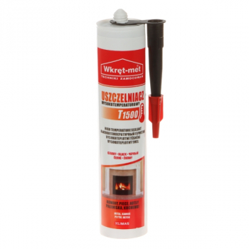USZCZELNIACZ WYSOKOTEMPERATUROWY UWT-310-CZ KARTUSZ 310&nbsp;ml CZARNY WKRĘT-MET KLIMAS