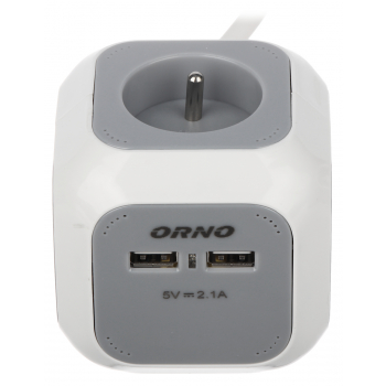 LISTWA ZASILAJĄCA OR-AE-13144 (4 GNIAZDA + 2 USB) ORNO