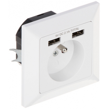 GNIAZDO POJEDYNCZE Z ZASILACZEM USB OR-AE-13140 230&nbsp;V 16&nbsp;A ORNO