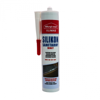 SILIKON SANITARNY SSA-310-BI KARTUSZ 310&nbsp;ml BIAŁY WKRĘT-MET KLIMAS