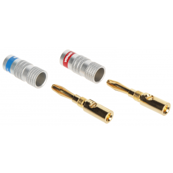 PARA WTYKÓW BANANOWYCH BAN-PLUG-HQ CZERWONY + NIEBIESKI VITALCO