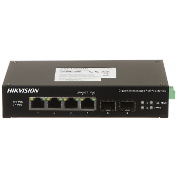 SWITCH POE DS-3T0506HP-E/HS 4-PORTOWY SFP Hikvision