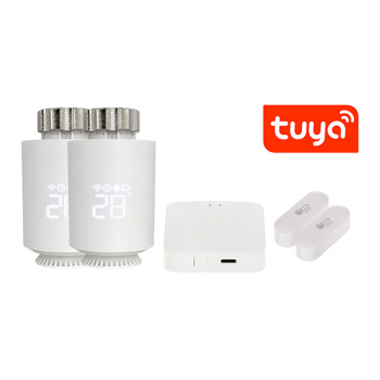 ZESTAW INTELIGENTNYCH GŁOWIC TERMOSTATYCZNYCH Z CZUJKAMI TEMPERATURY ATLO-TH-TUYA-2 ZigBee, Tuya Smart