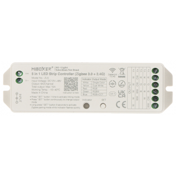 STEROWNIK OŚWIETLENIA LED ZL5 ZigBee, 2.4 GHz, RGBCCT (RGBWW) 12 ... 48 V DC MiBOXER / Mi-Light
