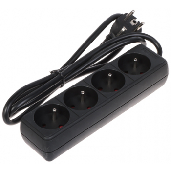 LISTWA ZASILAJĄCA PR-1.5M-4G/B (4 GNIAZDA) 1.3&nbsp;m