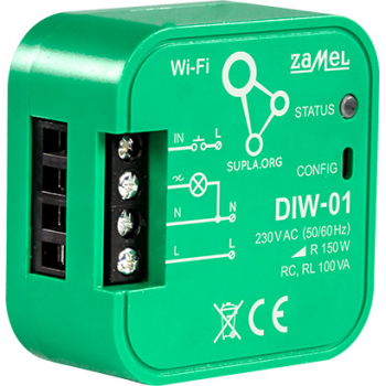 INTELIGENTNY ŚCIEMNIACZ OŚWIETLENIA DIW-01 Wi-Fi, 230&nbsp;V AC ZAMEL