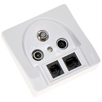 GNIAZDO KOŃCOWE GAR-SAT/2RJ R-TV SAT+RJ45+RJ11