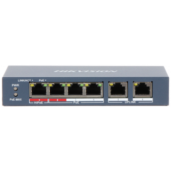 SWITCH POE DS-3E0106HP-E 4-PORTOWY Hikvision