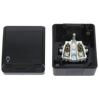 GNIAZDO NATYNKOWE POJEDYNCZE HERMES/0321-09/EPN 250 V AC 16 A IP44 Elektro-Plast