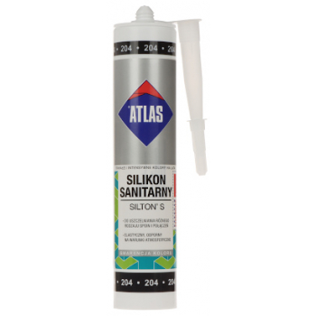 SILIKON SANITARNY SIL-S280-B/ATLAS SILTON S KARTUSZ 280&nbsp;ml CZARNY