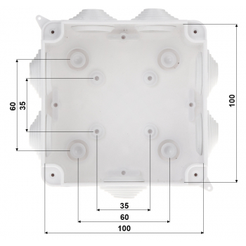 PUSZKA ODGAŁĘŹNA Z DŁAWNICAMI PK-100X100