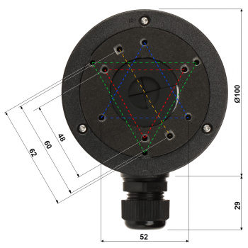 UCHWYT KAMERY DS-1280ZJ-XS(BLACK) Hikvision