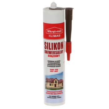 SILIKON UNIWERSALNY SUN-310-BR KARTUSZ 310&nbsp;ml BRĄZOWY WKRĘT-MET KLIMAS