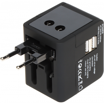 UNIWERSALNA PRZEJŚCIÓWKA SIECIOWA Z ZASILACZEM USB ASP-100/230V+USB