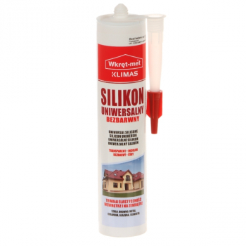 SILIKON UNIWERSALNY SUN-310-BB KARTUSZ 310&nbsp;ml BEZBARWNY WKRĘT-MET KLIMAS