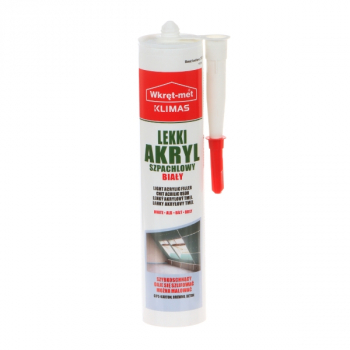 AKRYL SZPACHLOWY LEKKI UAL-310 KARTUSZ 310&nbsp;ml BIAŁY WKRĘT-MET KLIMAS